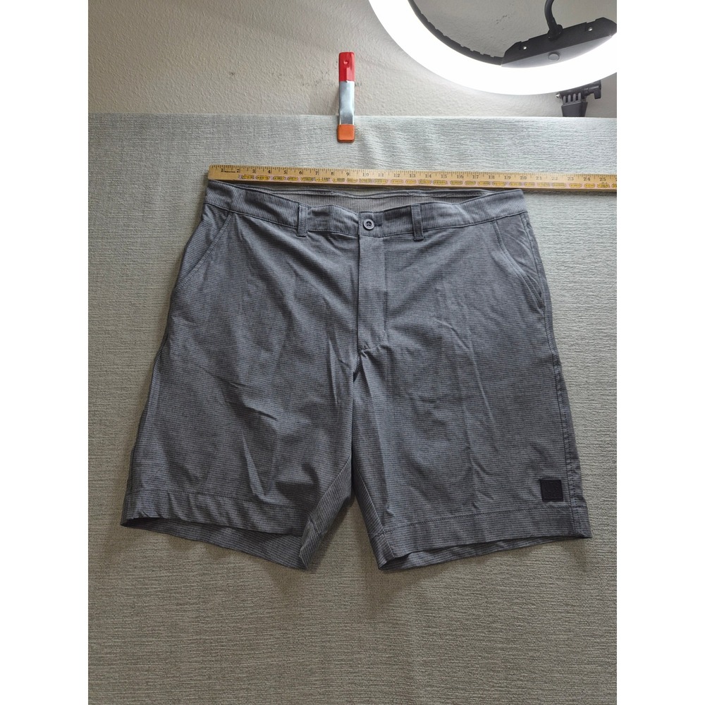 VTG 1946 Chino Shorts Mens 40 Gray Striped Stretch Flat Front Streetwear Casual